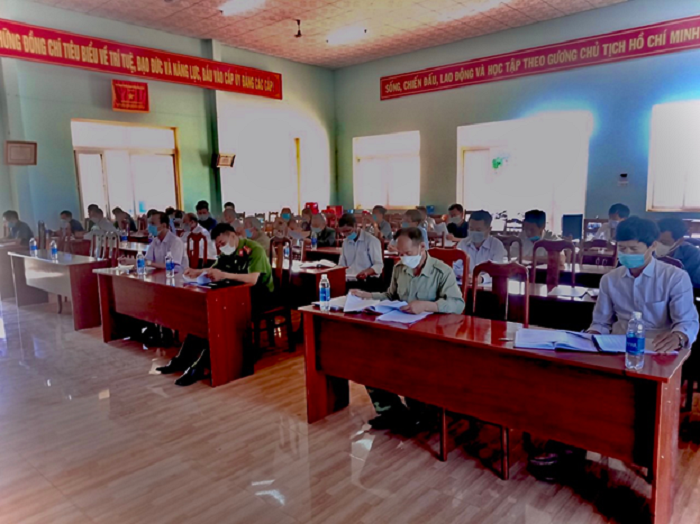 Đảng ủy xã Ea Hiao sơ kết công tác qúy I và triển khai  chương trình công tác trọng tâm Qúy II năm 2022.